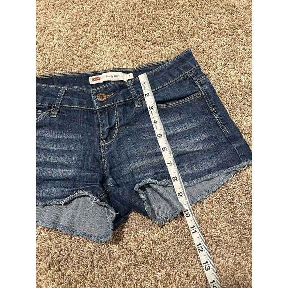 Levi's Women's Cut-Off Denim Shorts Blue Size 1J Juniors Summer Casual - Picture 4 of 5